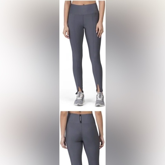 Peloton Grey Show Up Front Slit Leggings Size Large - Picture 9 of 9